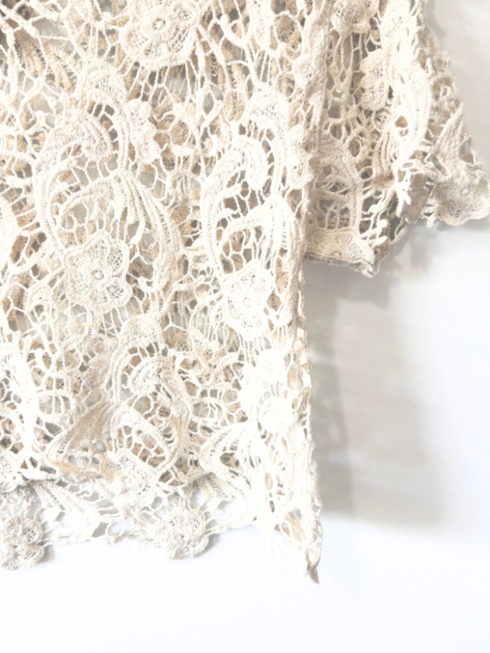 Streetwear Society Cream Lace Crop Top Size S - Picture 4 of 7